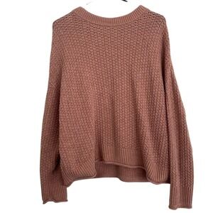 Universal‎ Thread Pullover Sweater Knit Open Weave Casual Pink L
